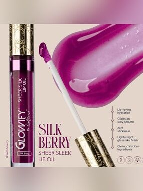 LipSense Glowify Silk Berry Sheer Sleek Lip Oil - Berry Purple